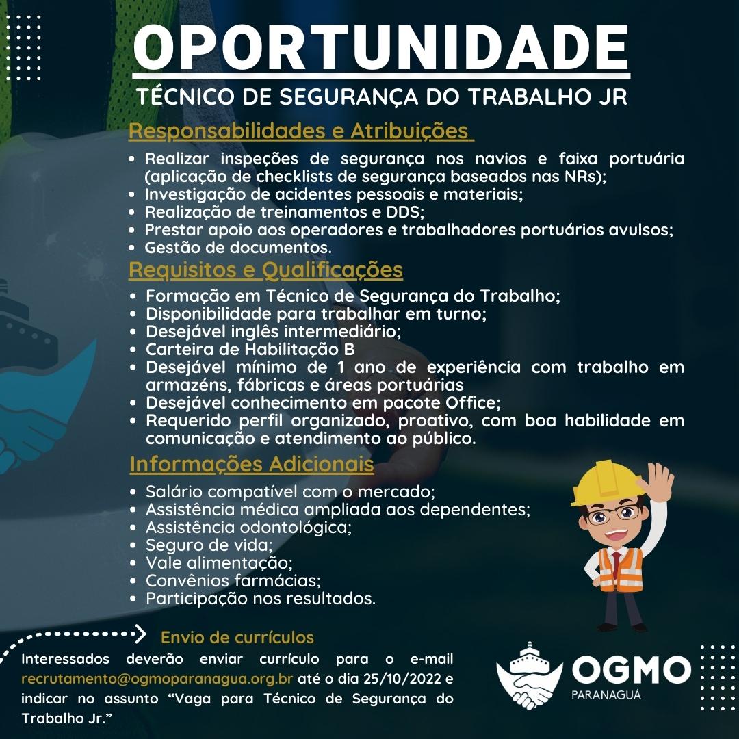 Oportunidade: OGMO/Paranaguá